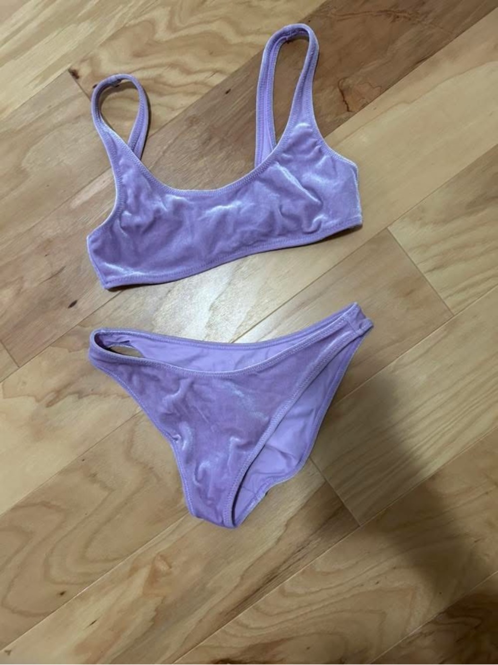 Kylie & Kendall Lilac Velvet Bikini Set